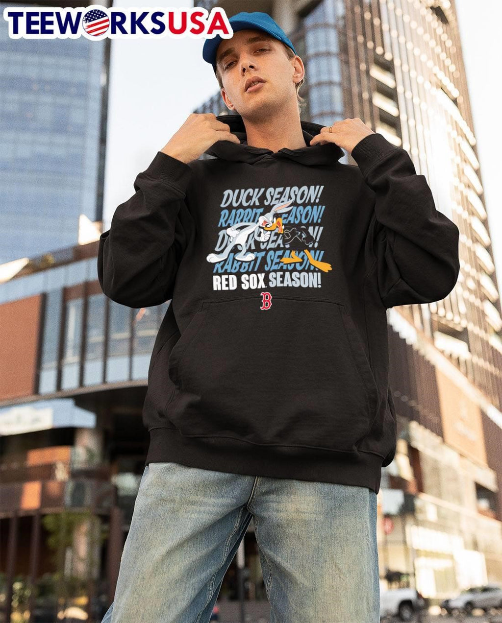 Bugs Bunny Daffy Duck Duck Season Rabbit Season Red Sox Team shirt