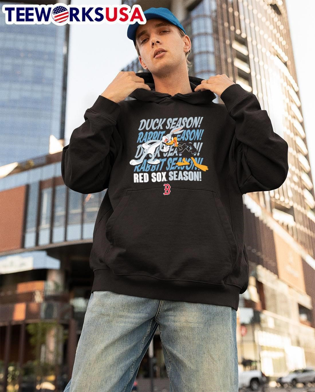 Bugs Bunny Daffy Duck Duck Season Rabbit Season Red Sox Team shirt