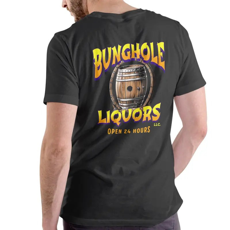 Bunghole Liquors open 24 hours, T Shirt, Unisex Casual Fabric Hoodie, Sweatshirt | UrbanDripWear.com