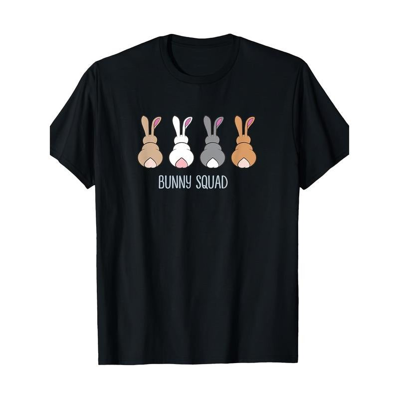 Bunny Squad Funny Ironic Rodent Rabbits Team T-Shirt, Men's T-Shirt, 220g made in usa Hoodie, Sweatshirt | UrbanDripWear.com