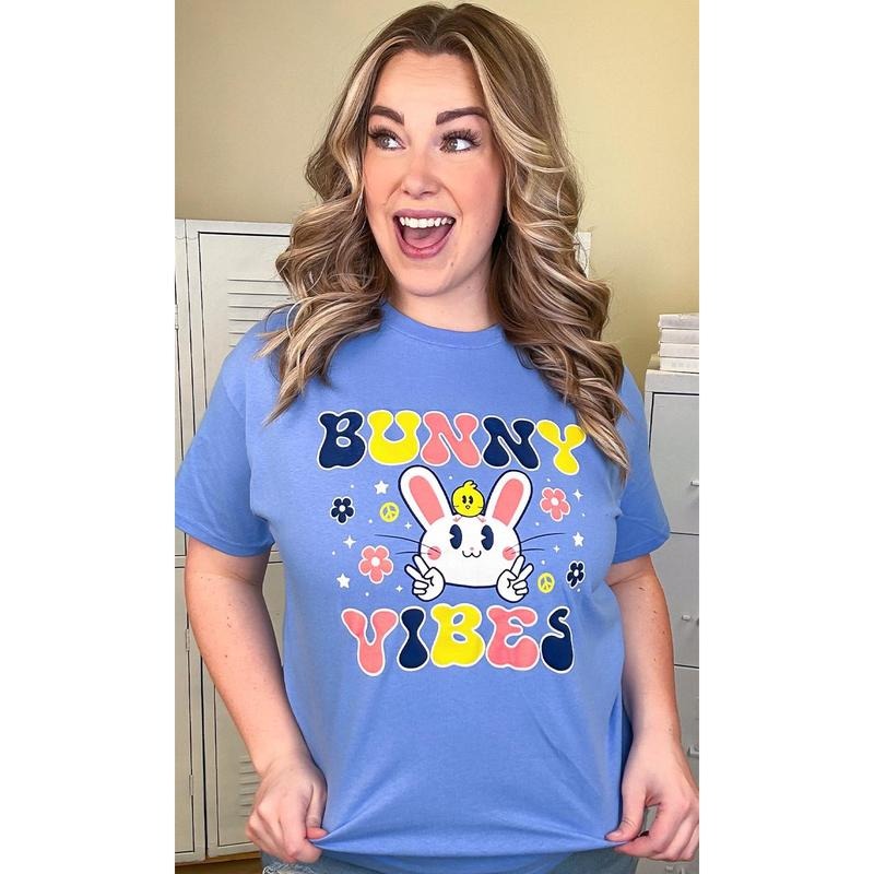 Bunny Vibes Adult Graphic T-Shirt Hoodie, Sweatshirt | UrbanDripWear.com