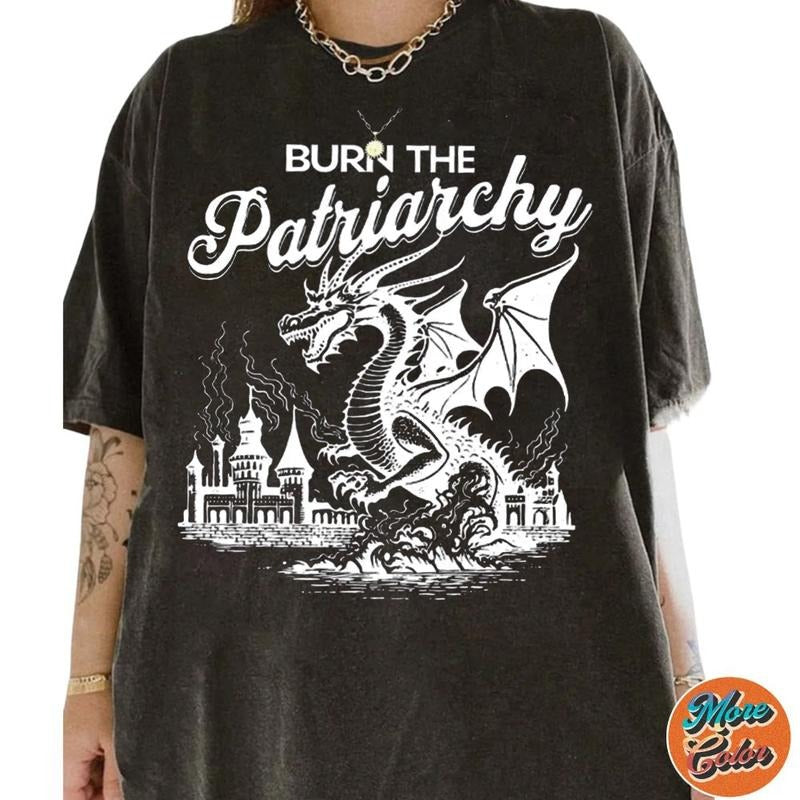 Burn The Patriarchy Feminist Shirts, Cotton Unisex T-shirt, Crew Neck, Size S- 3XL, Menswear Top, Womenswear Top...
