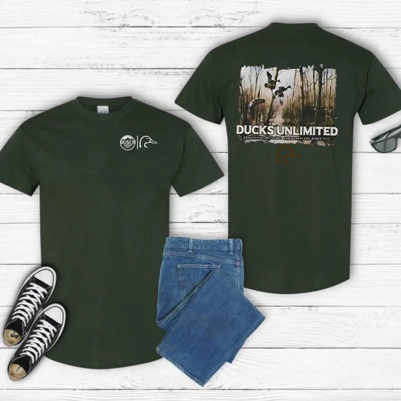 Busch Light Ducks Gildan-Unisex T-Shirt Cotton Fabric Hoodie, Sweatshirt | UrbanDripWear.com