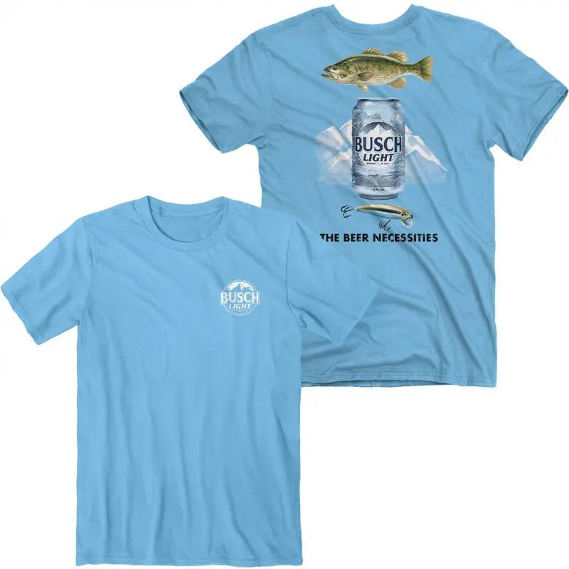 Busch Light Fishing The Beer Necessities T-Shirt, Unisex T-Shirt, Full Color, For Men, For Women Hoodie, Sweatshirt