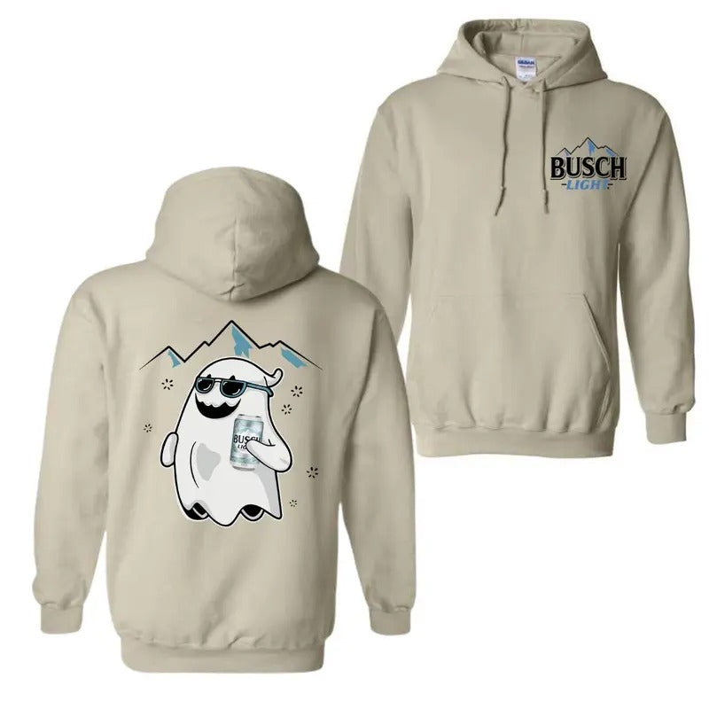 Busch Light Halloween Shirt, Ghost Halloween Hoodie, Trendy Halloween Hoodie, Unisex Hoodie Classic, Graphic Tees For...