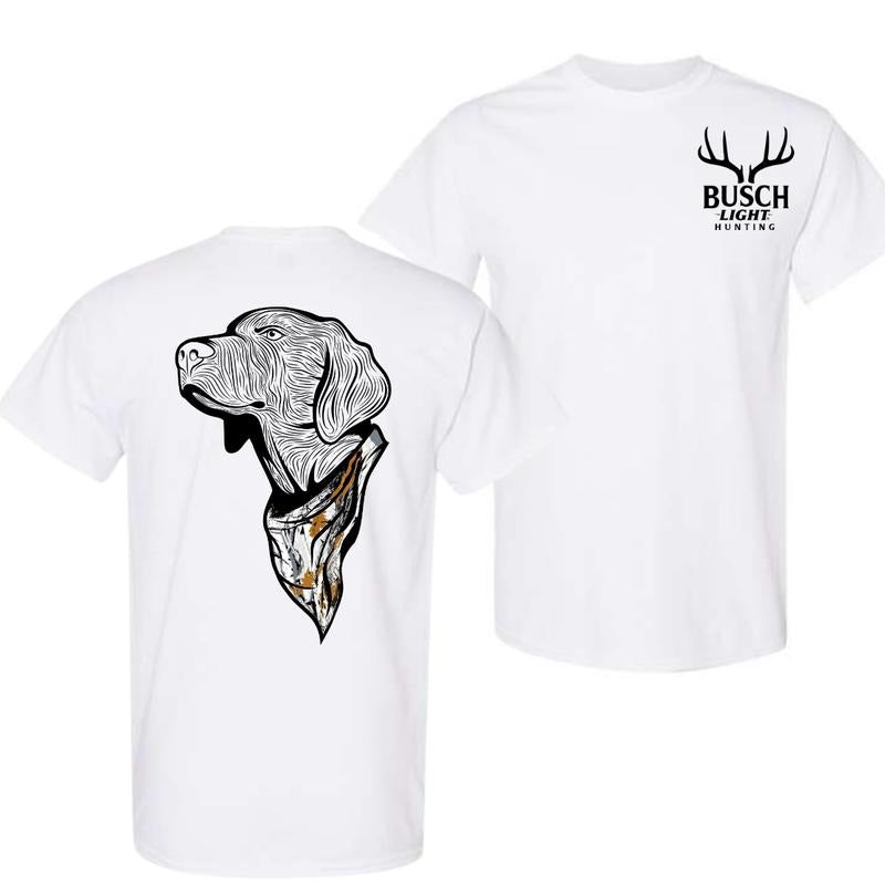 Busch Light Hunting Dog Camo Bandana Double Sided T-shirt Sweatshirt Hoodie | UrbanDripWear.com