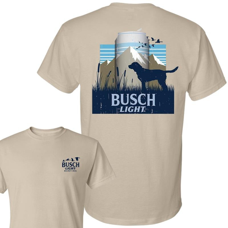 Busch Light Hunting Dog Can Scene Double Sided T-shirt, Full Color T-Shirt, For Men, For Women Hoodie, Sweatshirt