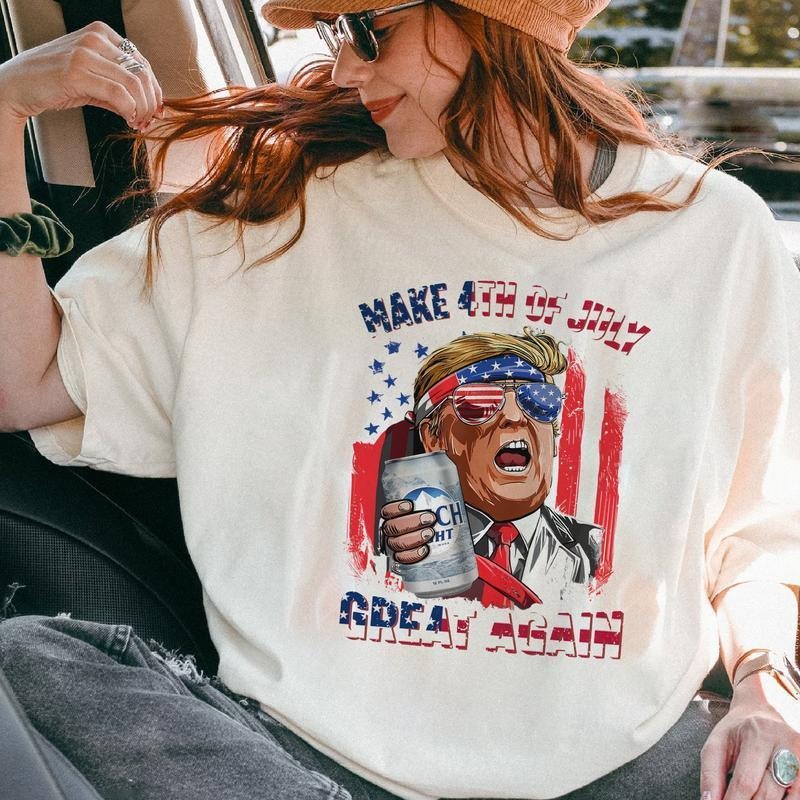 Busch Light Make 4th Of July Great Again Shirt, Trum.p Make America Again Shirt, Trum.p 2024 Shirt, Gift For Trum.p Fans,...