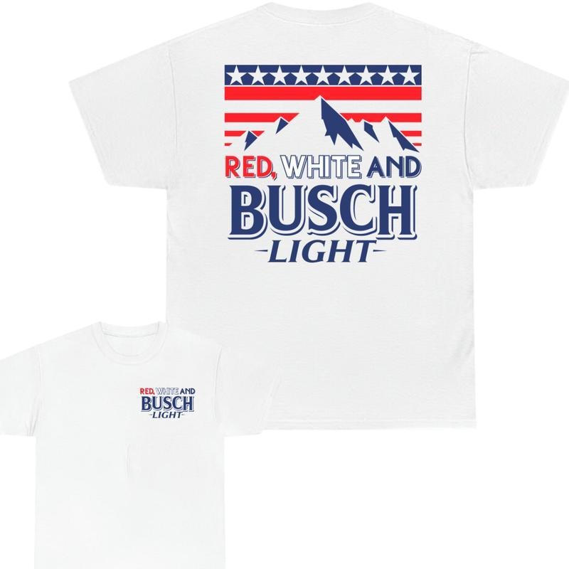 Busch Light Red ,white Flag America T-shirt Hoodie, Sweatshirt | UrbanDripWear.com