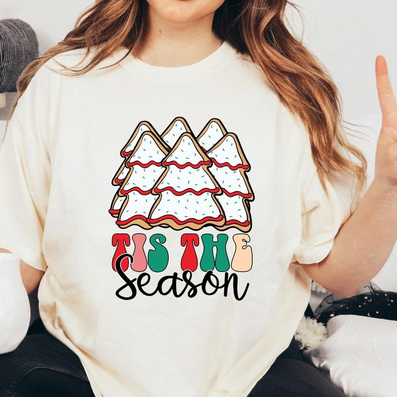 CHRISTMAS COOKIES T-SHIRT (COMFORT COLORS T-SHIRT, CASUAL SHIRT UNISEX, CHRISTMAS CLOTHING, GRAPHIC APPAREL, HOLIDAY...