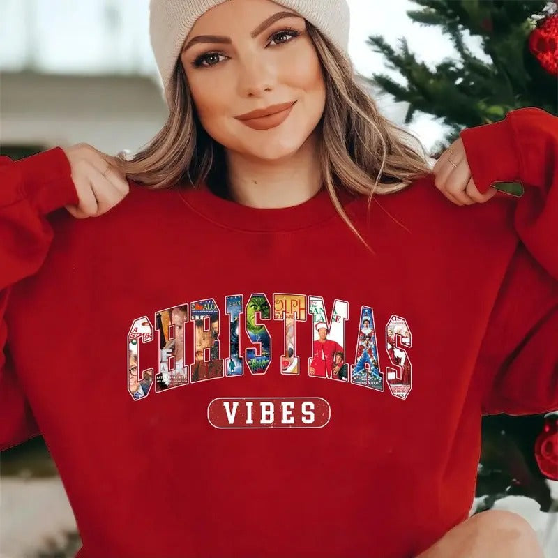 CHRISTMAS Vibes 90s Movies sweatshirt,hoodie,Shirt, Retro Christmas Movies Shirt | UrbanDripWear.com