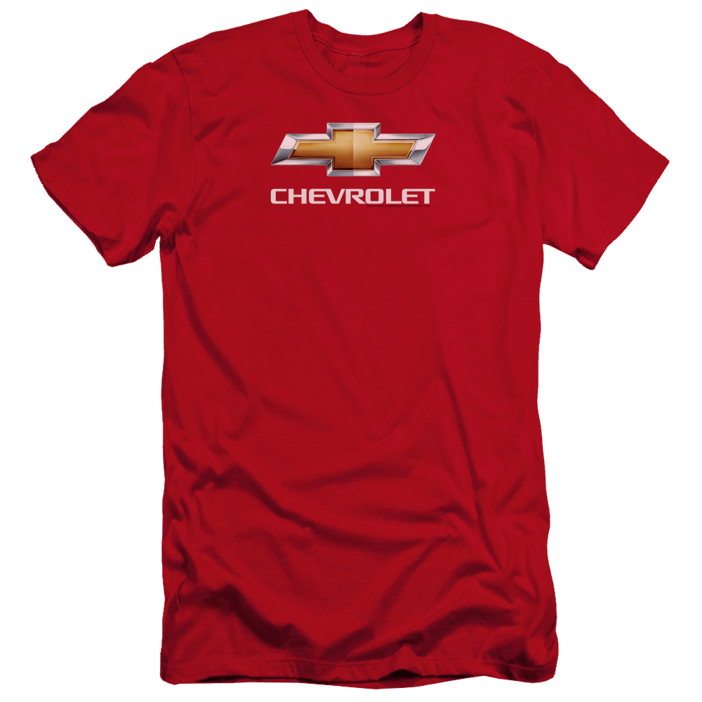 Chevrolet Chevy Bowtie Stacked - Men's Premium Slim Fit T-Shirt