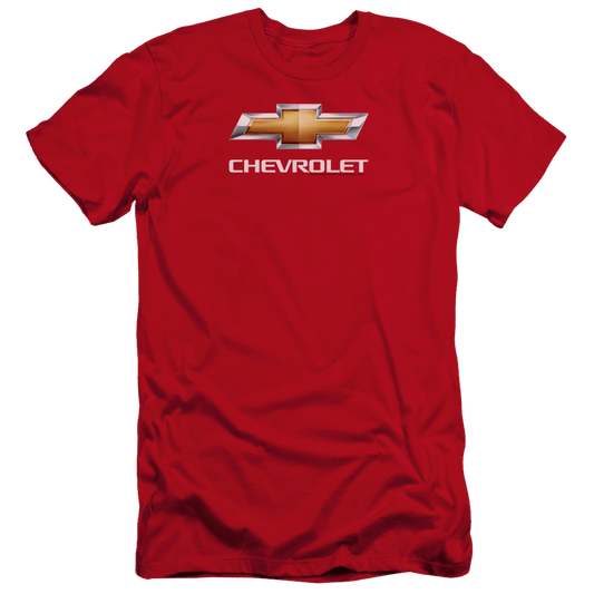 Chevrolet Chevy Bowtie Stacked - Men's Premium Slim Fit T-Shirt