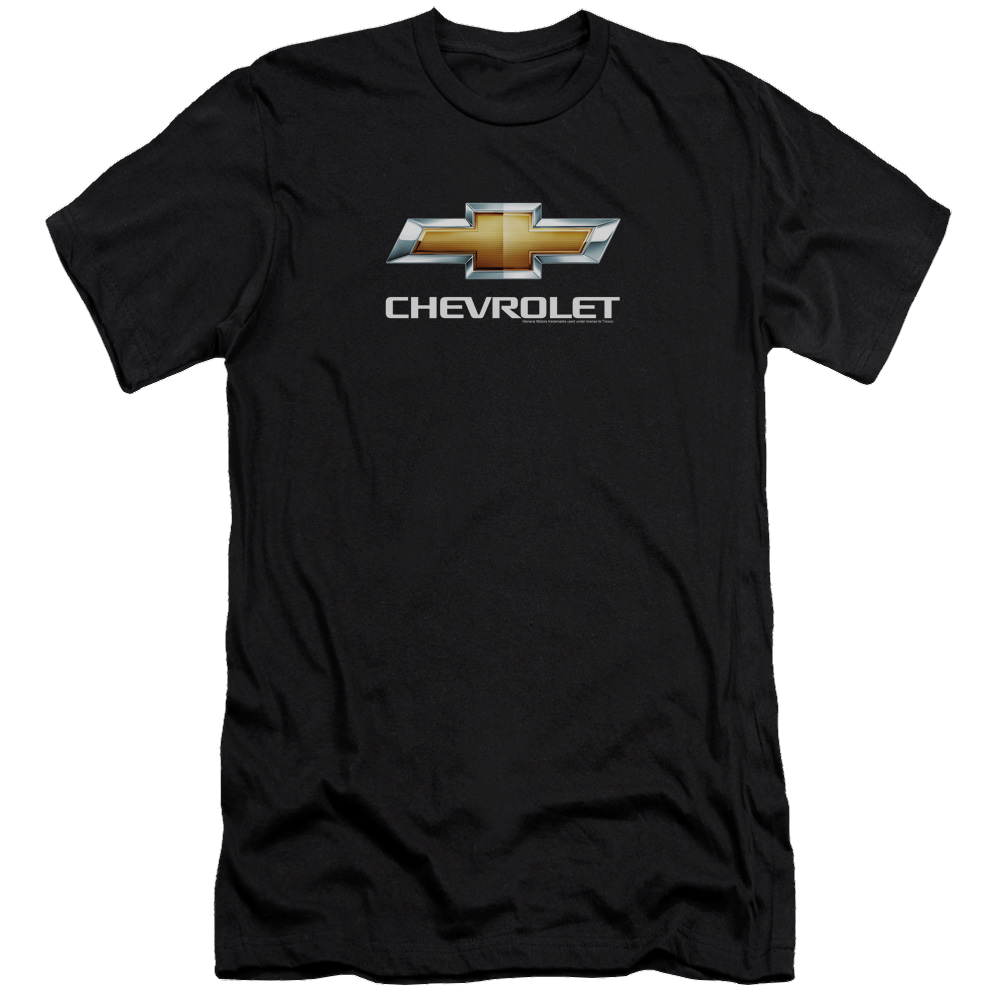 Chevrolet Chevy Bowtie Stacked - Men's Premium Slim Fit T-Shirt Style001