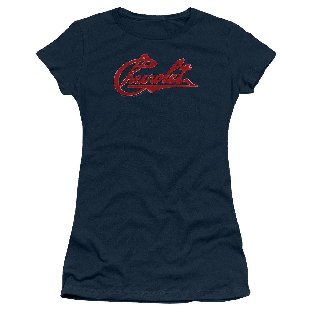 Chevrolet Chevrolet Script Distressed - Juniors T-Shirt