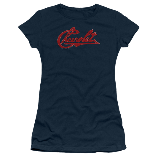 Chevrolet Chevrolet Script Distressed - Juniors T-Shirt
