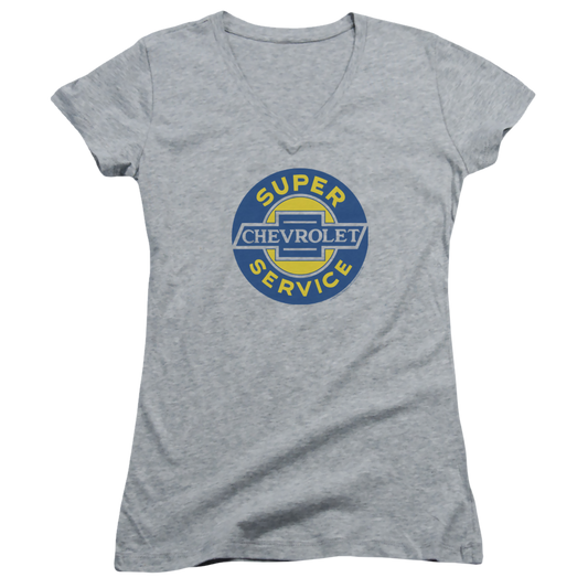 Chevrolet Chevy Super Service - Juniors V-Neck T-Shirt