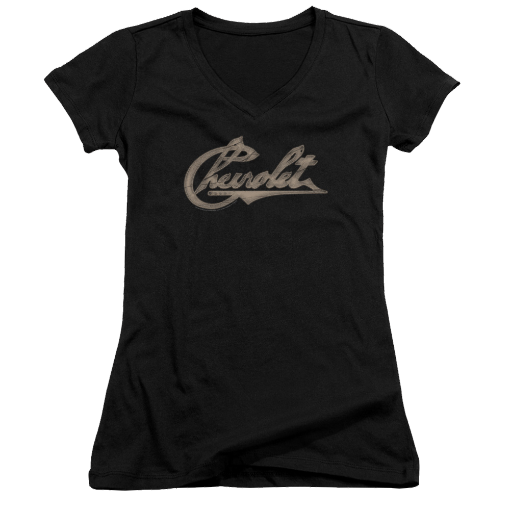 Chevrolet Chevy Script - Juniors V-Neck T-Shirt