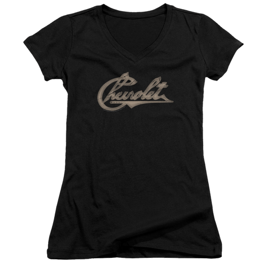 Chevrolet Chevy Script - Juniors V-Neck T-Shirt