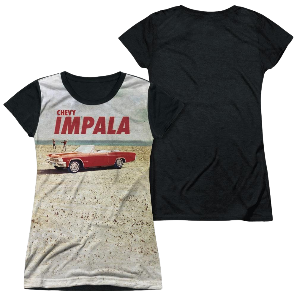 Chevrolet Beach Impala - Juniors Black Back T-Shirt