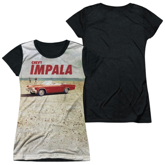 Chevrolet Beach Impala - Juniors Black Back T-Shirt