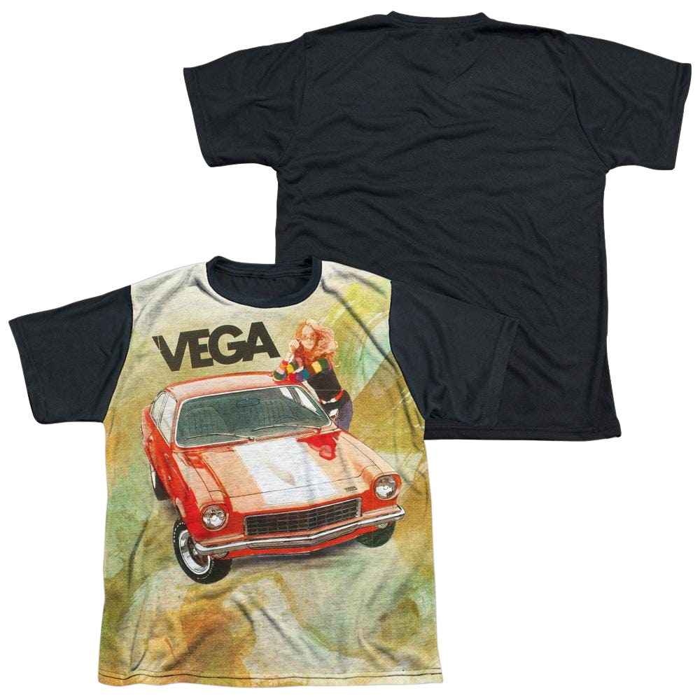 Chevrolet Vega Watercolor - Youth Black Back T-Shirt (Ages 8-12)