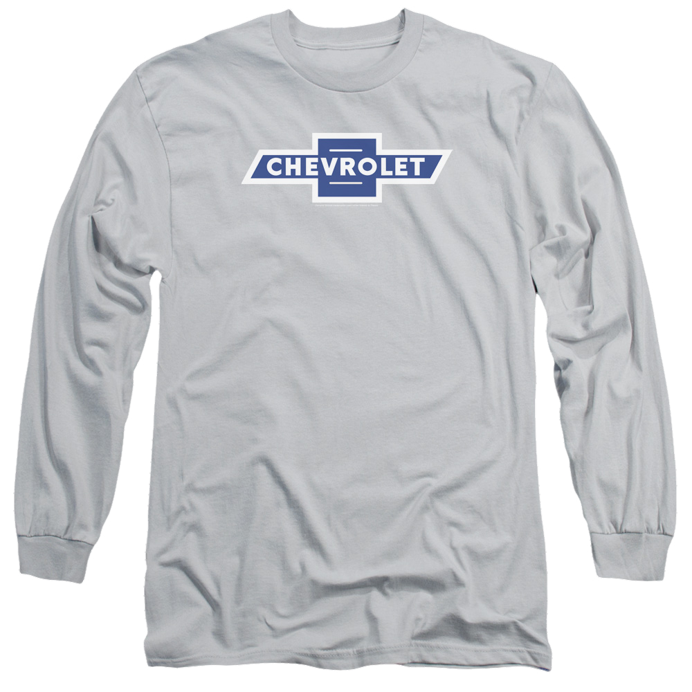 Chevrolet Vintage White Border Bowtie - Men's Long Sleeve T-Shirt