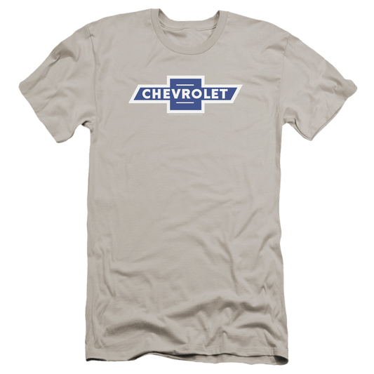 Chevrolet Vintage White Border Bowtie - Men's Premium Slim Fit T-Shirt