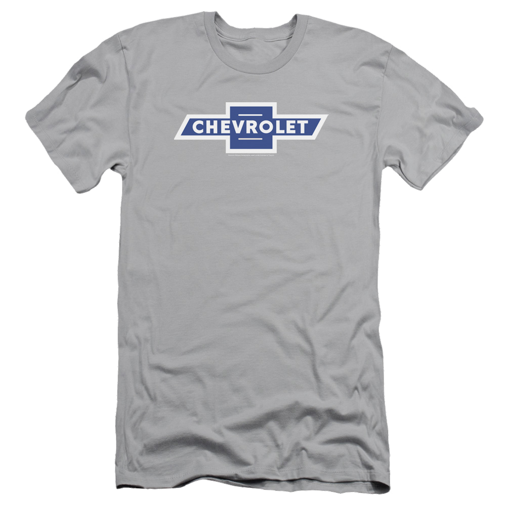 Chevrolet Vintage White Border Bowtie - Men's Slim Fit T-Shirt