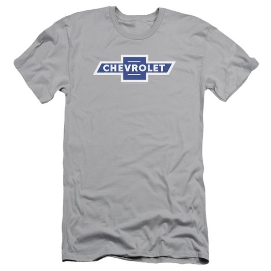 Chevrolet Vintage White Border Bowtie - Men's Slim Fit T-Shirt