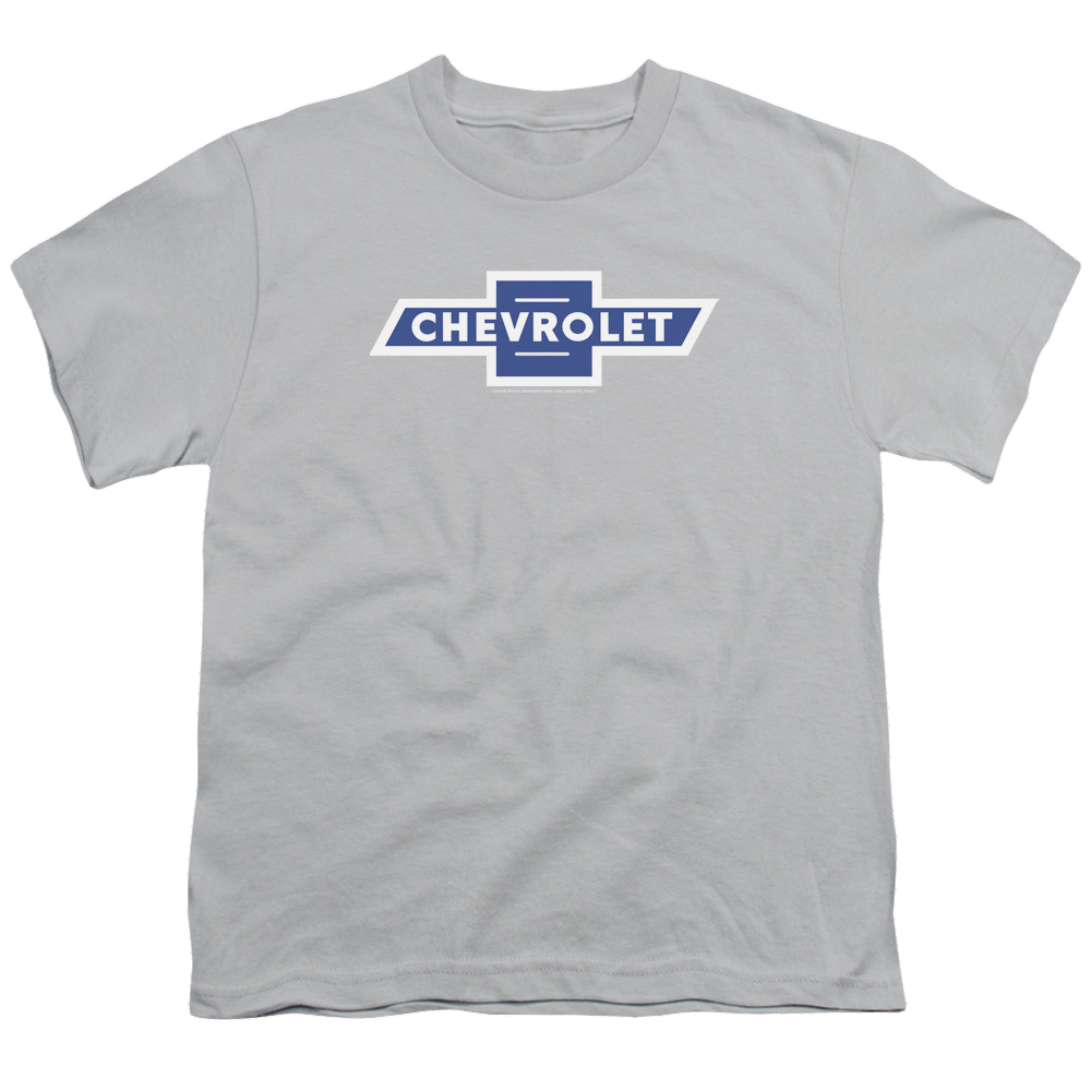 Chevrolet Vintage White Border Bowtie - Youth T-Shirt (Ages 8-12)