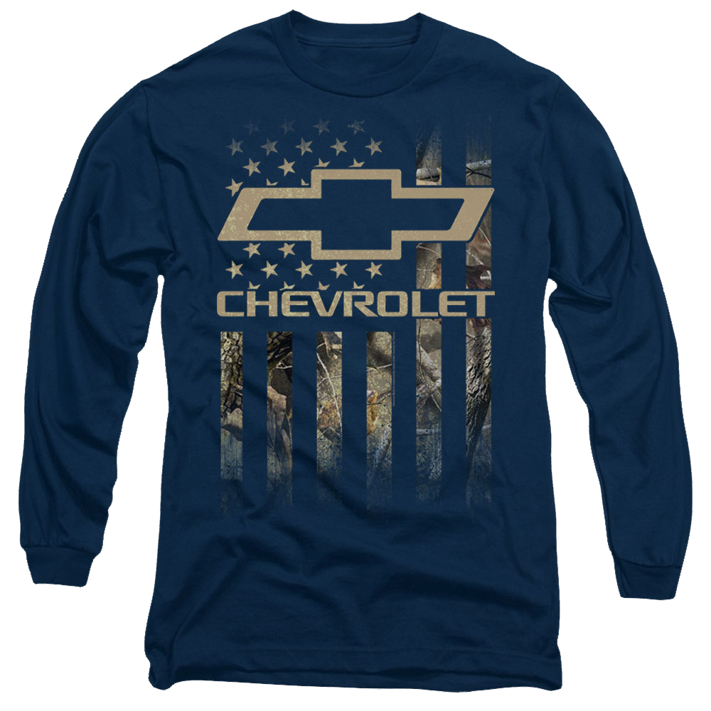 Chevrolet Camo Flag - Men's Long Sleeve T-Shirt