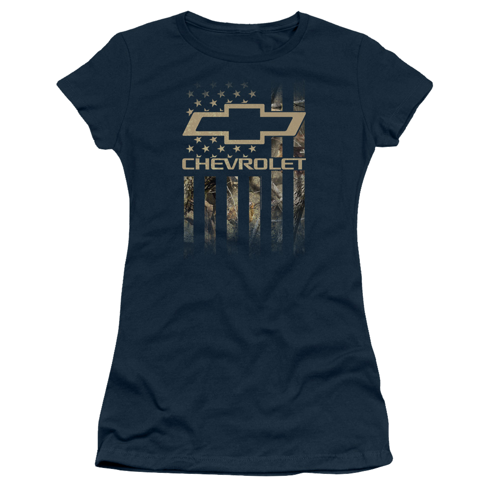 Chevrolet Camo Flag - Juniors T-Shirt
