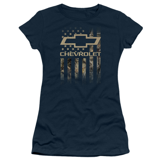 Chevrolet Camo Flag - Juniors T-Shirt