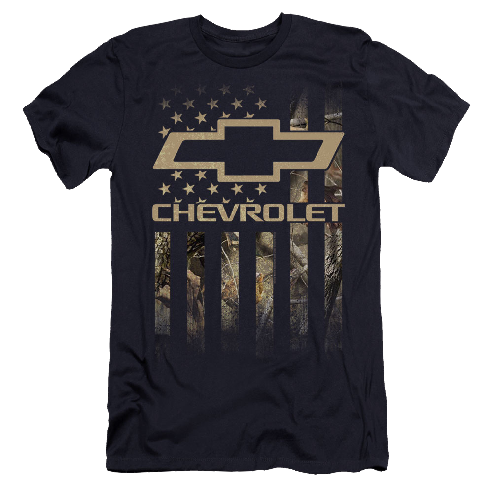 Chevrolet Camo Flag - Men's Premium Slim Fit T-Shirt