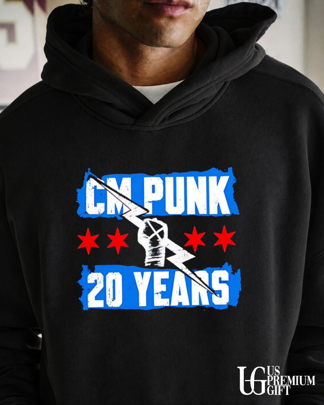 CM Punk 20 Years flag shirt