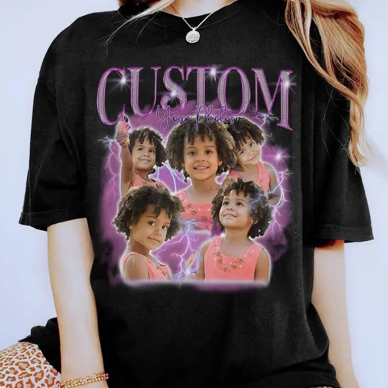 COMFORT COLORS Vintage Graphic 90s Shirt, Custom Bootleg Rap Tee, Insert Your Design, CUSTOM Your Own Bootleg Idea Here,...