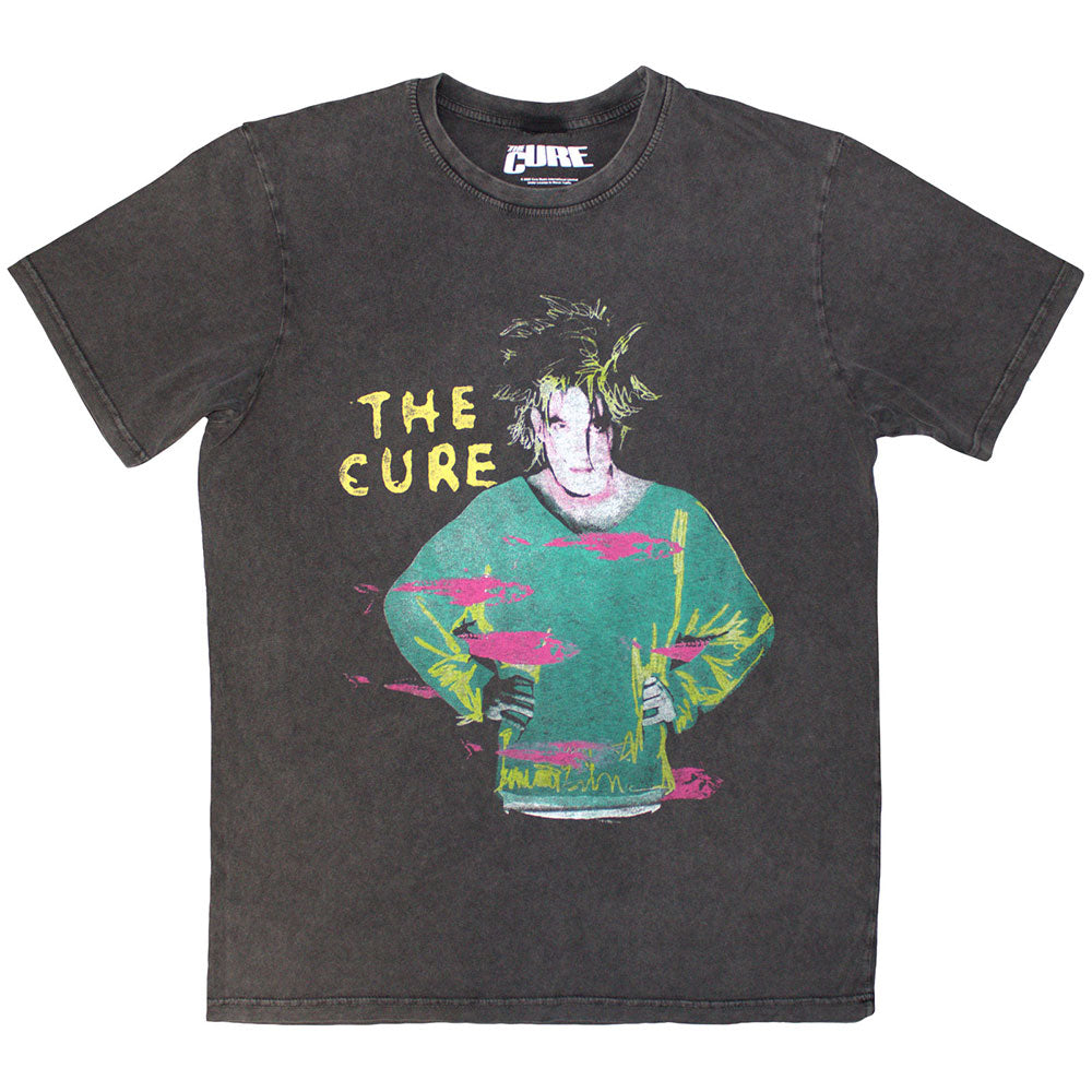 THE CURE Stone Wash T-Shirt, Beach Party Tour '86