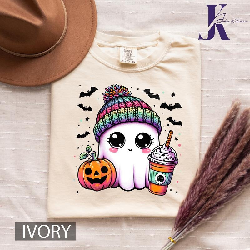 CUTE BEENIE GHOST COMFORT COLORS SHIRT, GHOST COMFORT COLORS SHIRT, HALLOWEEN COMFORT COLORS T SHIRT, GRAPHIC T SHIRT, T...