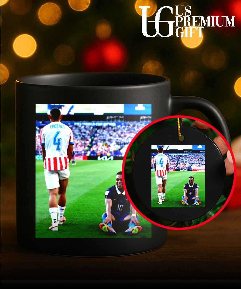 Caceres Mbappe celebration France over Paraguay 2026 World Cup shirt