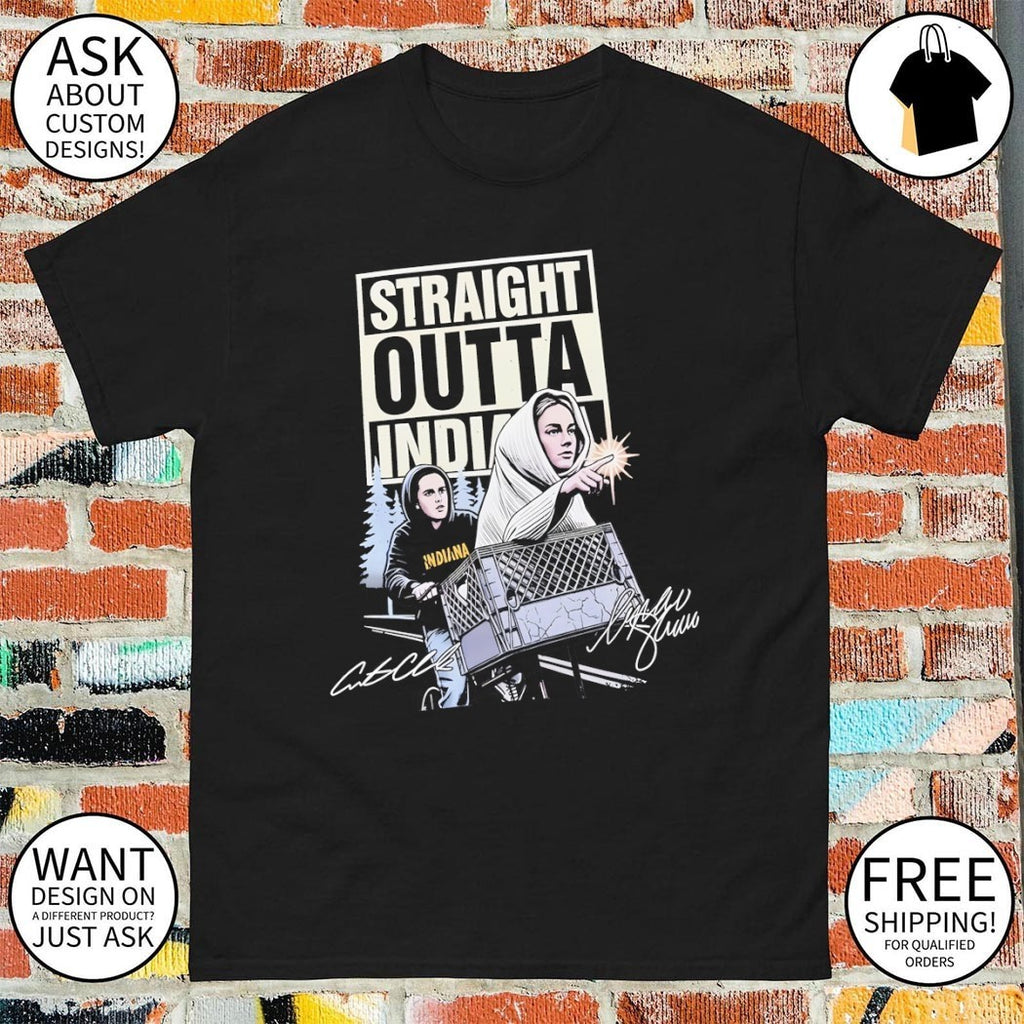 Caitlin Clark vs Sophie Cunningham E.T. Straight Outta Indiana signature shirt