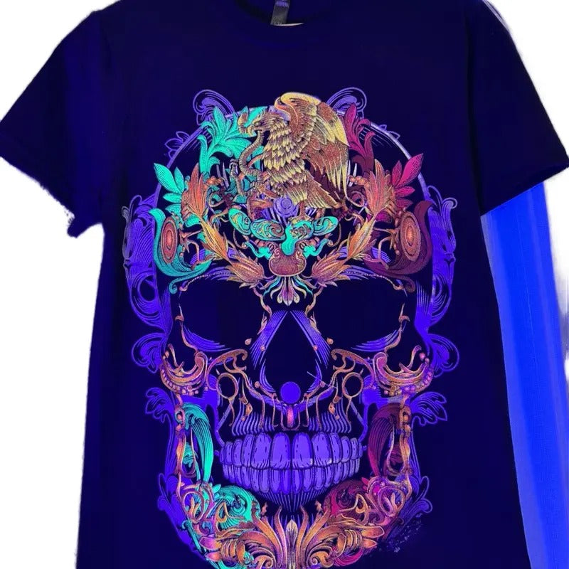 Calavera Bandera - Traditional Mexican Flag Tshirt Hoodie, Sweatshirt | UrbanDripWear.com