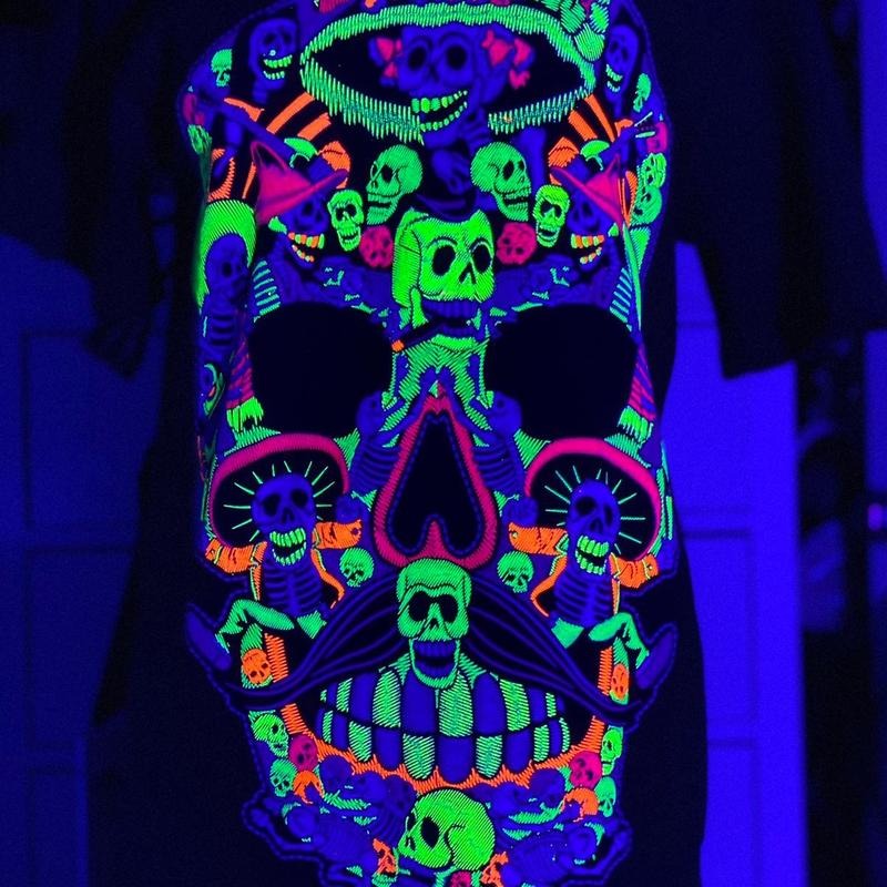 Calavera altar t-shirt Cotton Black Slim-fitting Menswear Hoodie, Sweatshirt | UrbanDripWear.com