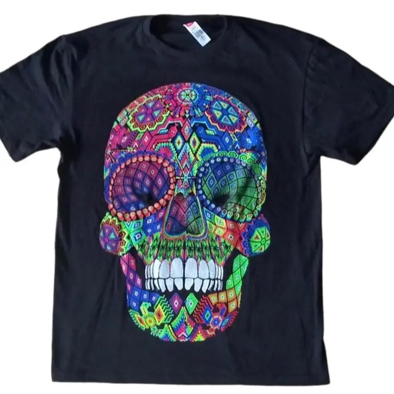 Calavera puntos design only in front of the shirt Cotton Hoodie, Sweatshirt | UrbanDripWear.com