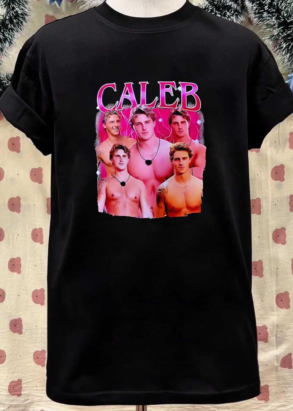Caleb Tribute Collage Portrait Style T-Shirt