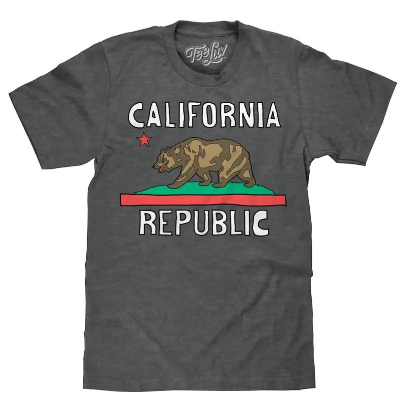 California Republic T-Shirt - Gray Hoodie, Sweatshirt | UrbanDripWear.com