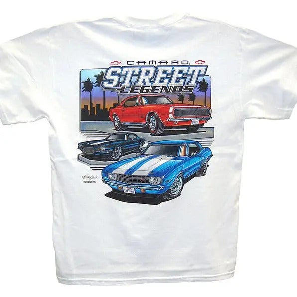Camaro Street Legends White T-Shirt Chevrolet Chevy 1967 1968 1969 1970 RS SS Z28 Hoodie, Sweatshirt | UrbanDripWear.com