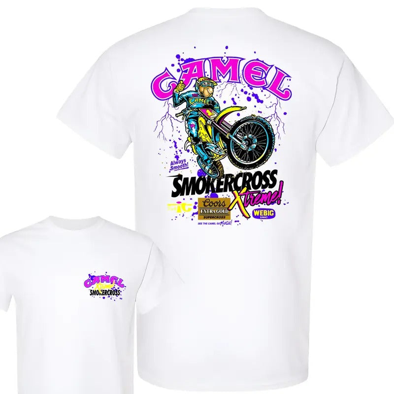 Camel Motor Sport Super Cross Extreme Graphic T-Shirt by GIldan
