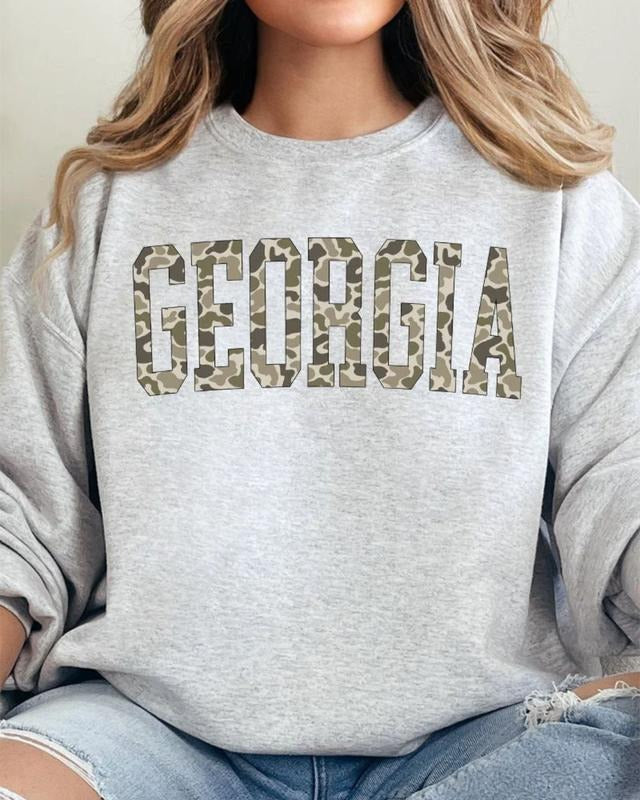 Camo Georgia Unisex NuBlend Crew Sweatshirt T-Shirts, Hoodie | UrbanDripWear.com