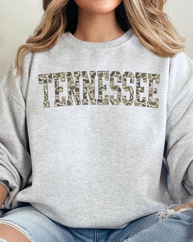 Camo Tennessee Unisex NuBlend Crew Sweatshirt T-Shirts, Hoodie | UrbanDripWear.com